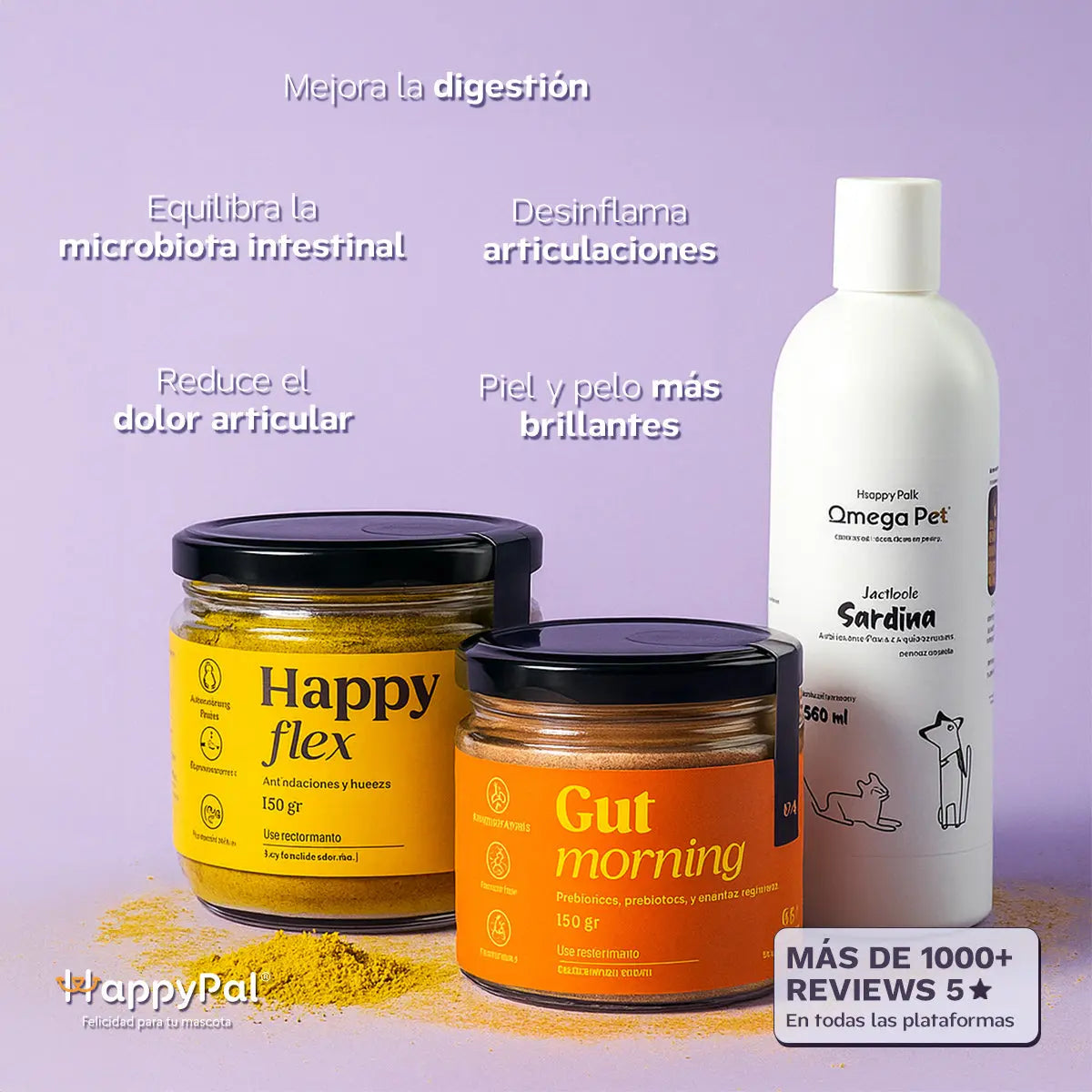 Best Seller Kit | Cuida su piel, pelo, digestión y articulaciones Happy Pal Suplementos y vitaminas