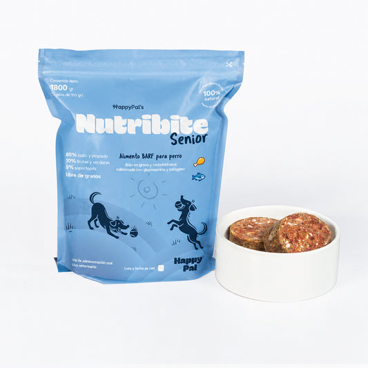 Nutribite Senior I Dieta BARF Guadalajara. Mejor Alimento Para Perro Senior. Comida Natural Cruda