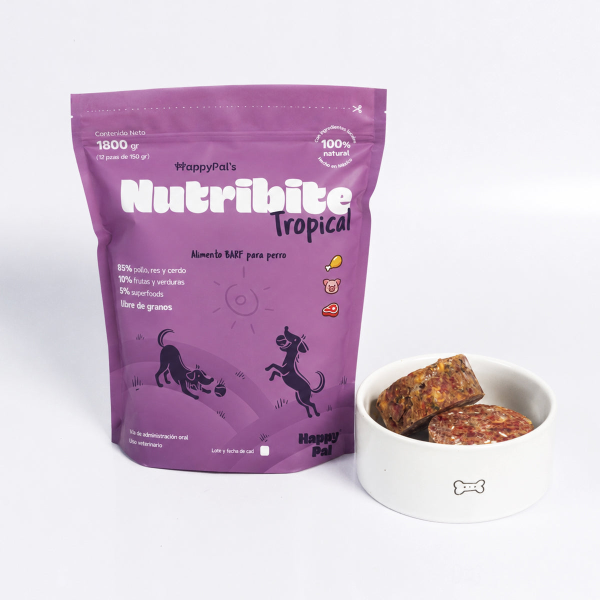 Nutribite I Dieta BARF para perros. Natural y congelada. Lista para servir.