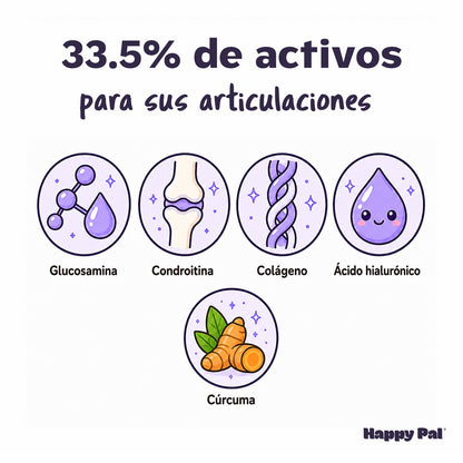 Happy Pal I Happy Flex I Suplemento Para Articulaciones de Perros y Gatos