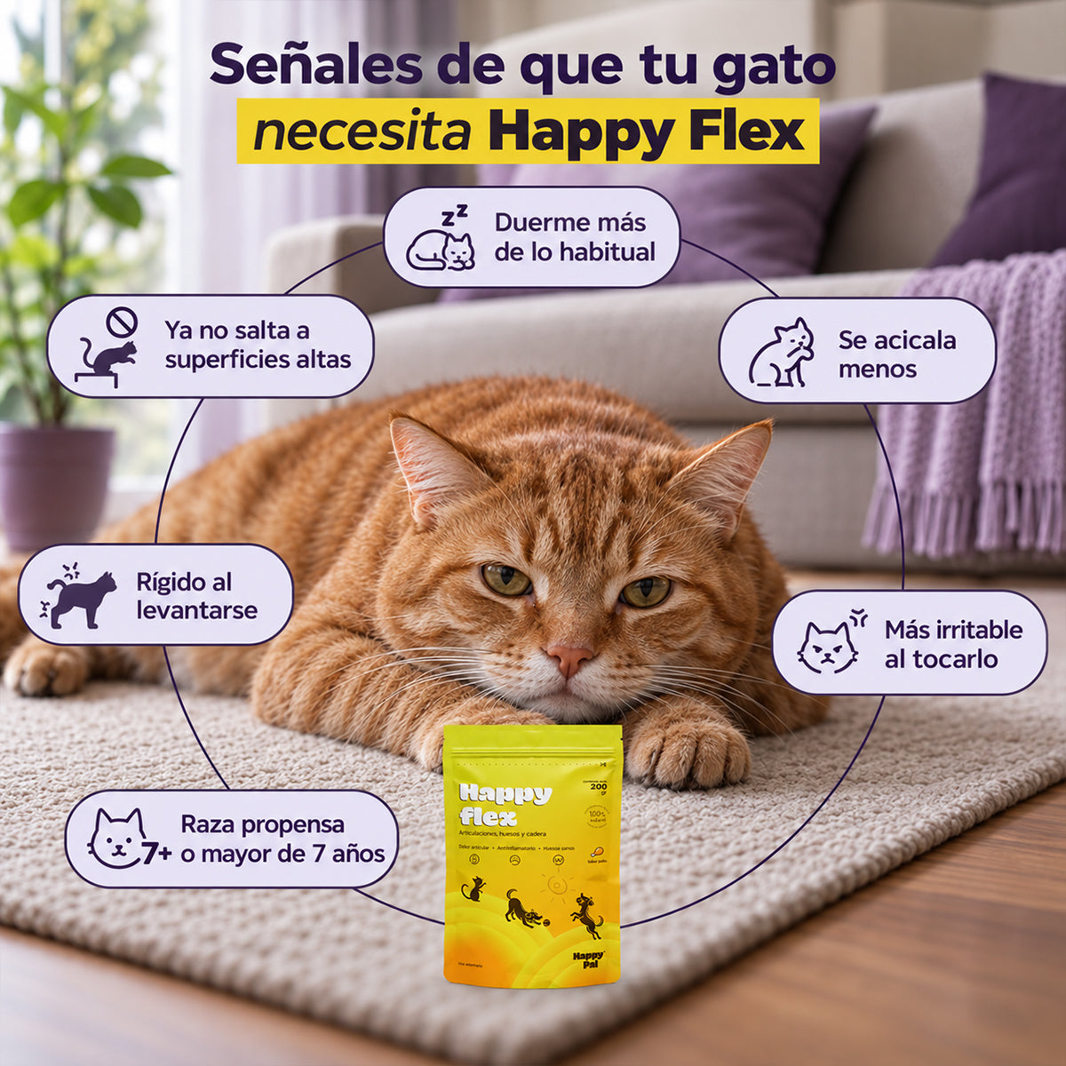 Happy Pal I Happy Flex I Suplemento Para Articulaciones de Perros y Gatos