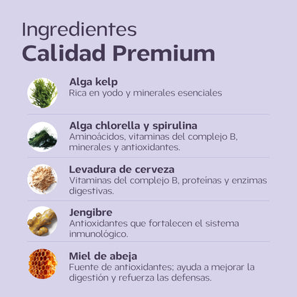 Happy Boost I  Multivitamínico con Algas y Miel de Abeja.