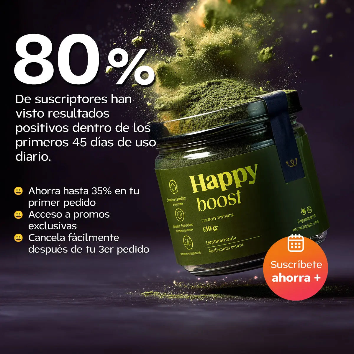 Happy Boost I  Multivitamínico con Algas y Miel de Abeja. Happy Pal Suplementos y vitaminas
