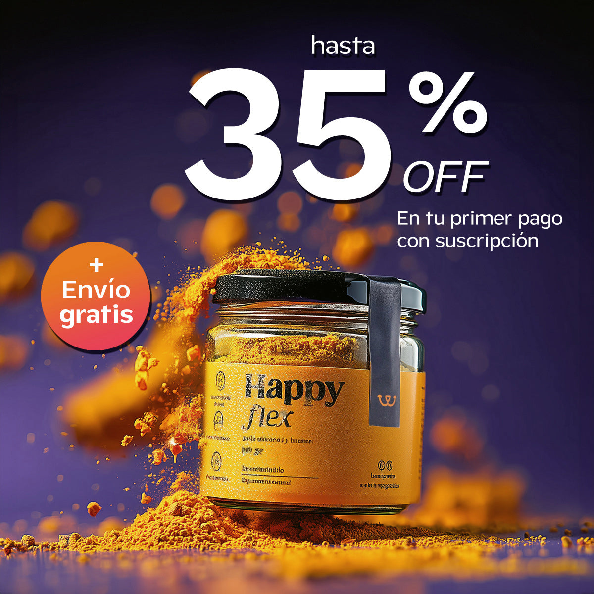 Happy Flex I  Anti Inflamatorio Para Perros y Gatos. Articulaciones, huesos y cadera