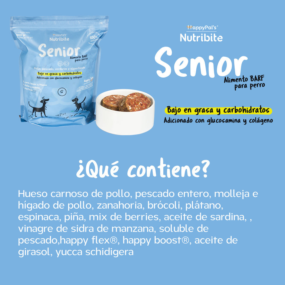 Nutribite Senior I Dieta BARF Guadalajara. Alimento Para Perro Senior. Comida Natural Cruda