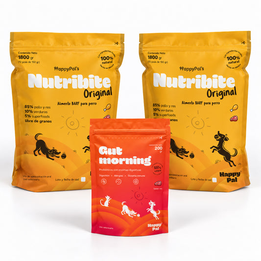 Kit de transición para Hacer el cambio a dieta barf BARF. 2 Bolsas + probióticos