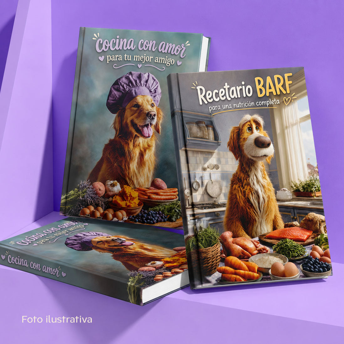 Recetario dietas cocinadas  para perro + mini guía BARF