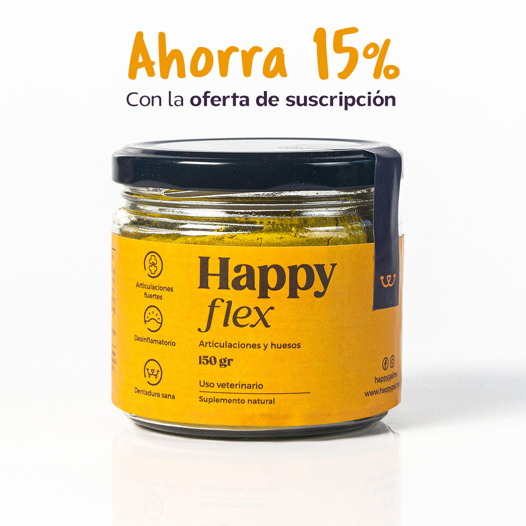 Happy Flex I  Anti Inflamatorio Para Perros y Gatos. Articulaciones, huesos y cadera