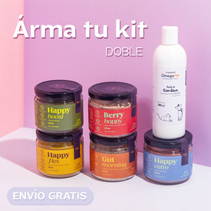 Arma tu kit doble de suplementos con descuento.