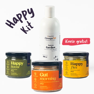 Happy Kit | Mejora su digestión, sistema inmune, salud articular, piel y pelo brillante